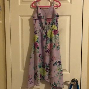 The Children’s Place Girl's Layered Floral Dress - Size M 7-8 - Adjustable Strap
